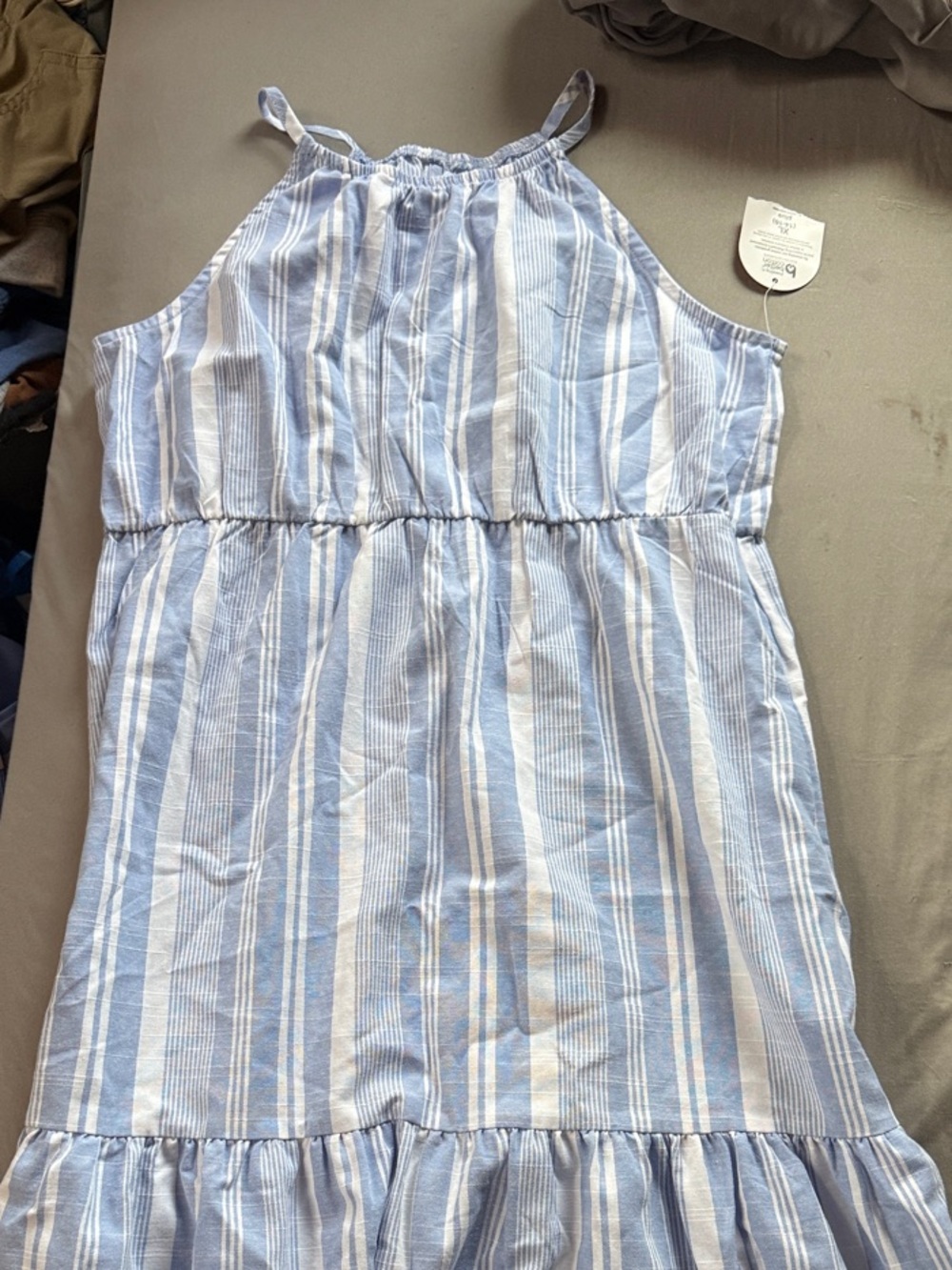 wonder nation Blue and White Stripe Halter Dress
